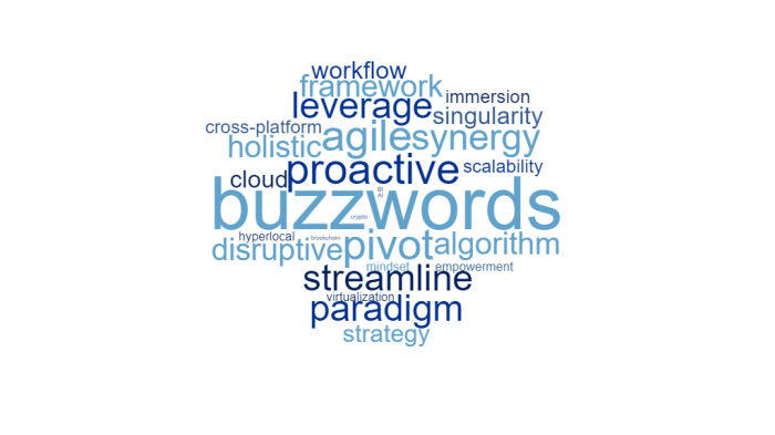 buzzword bingo word cloud